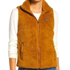 Patagonia, Los Gatos Sherpa, zip up vest, marigold, size medium